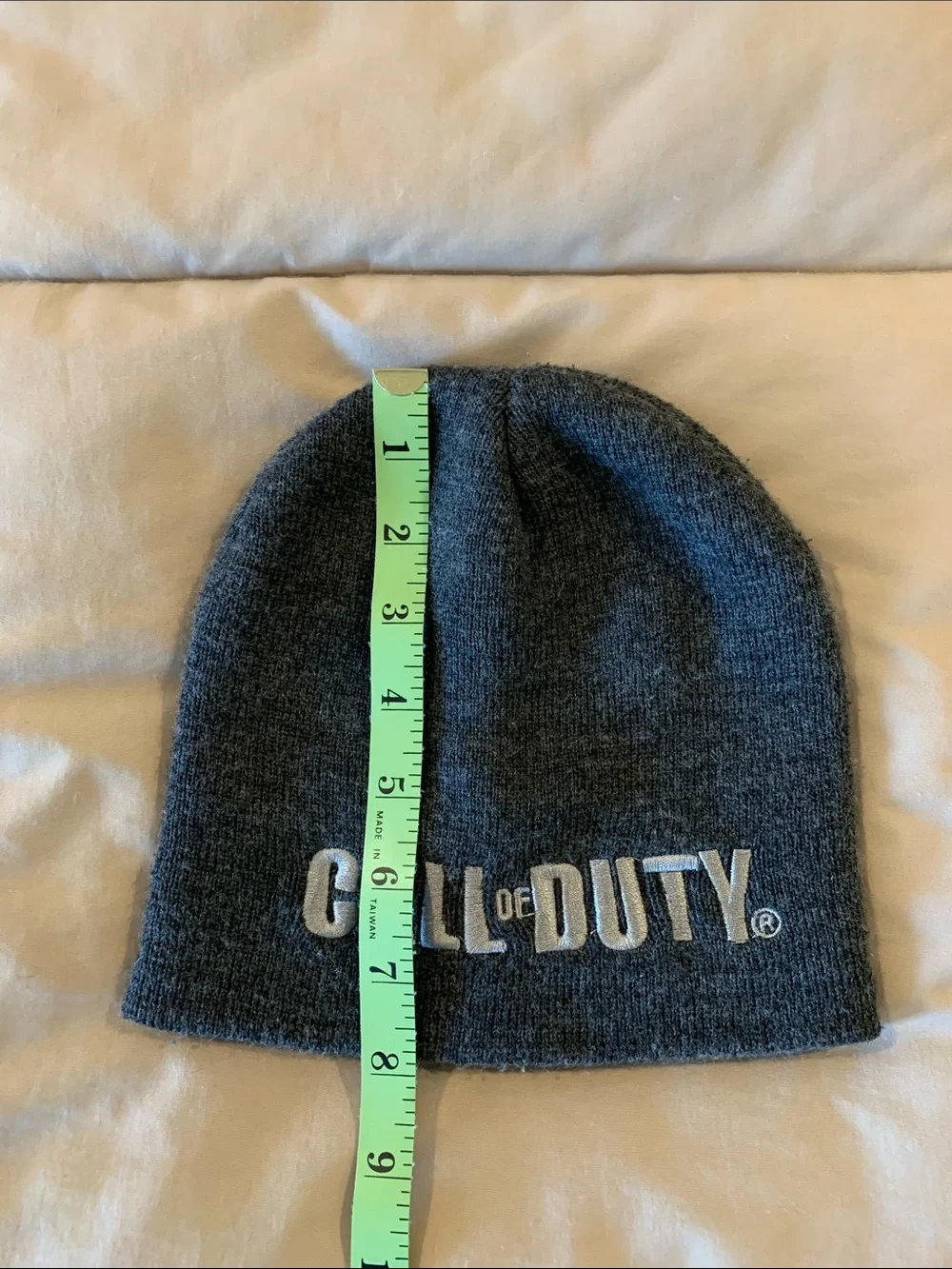 Call of Duty Gray Knit Skull Cap Beanie Slouchy
